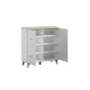 Küljekapp cama meble LOTTA 110 4D — 4 ust, 6 riiulit, Sonoma tamme pealispind, 1100×540×1190 mm
