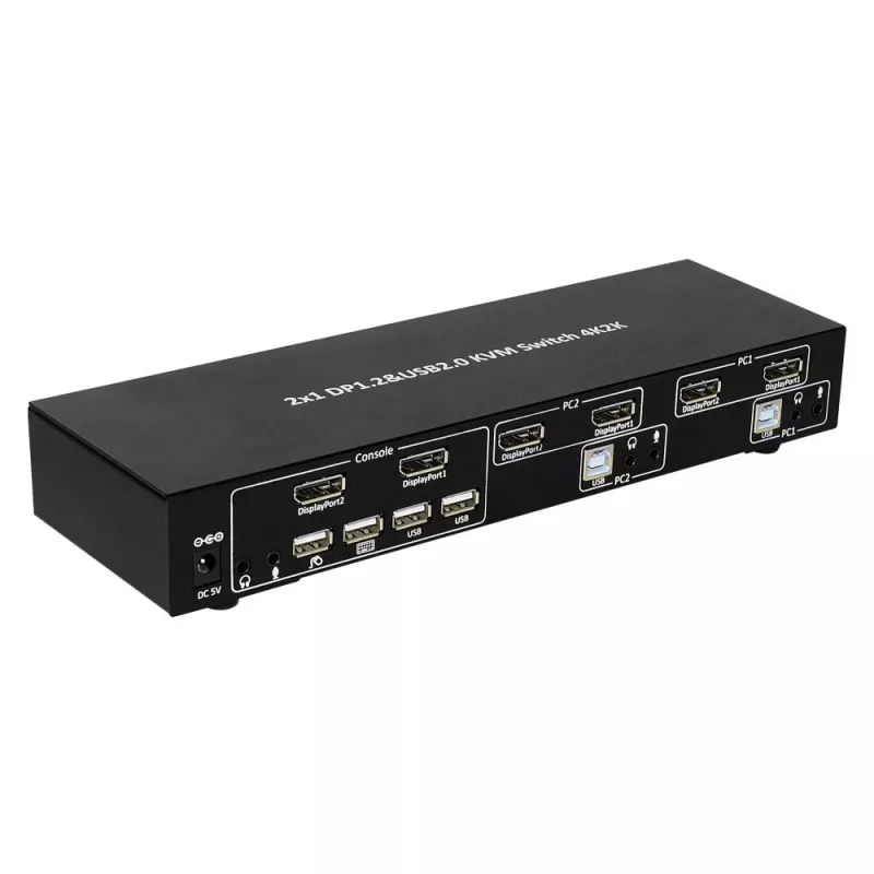 Techly IDATA DP-KVM2 KVM lüliti must