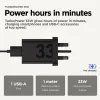 Laadimisadapter Motorola TurboPower 33W USB‑C GaN must, 1 m kaabel, EL-pistik