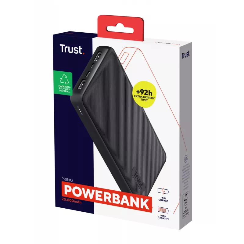 Trust Primo liitiumioon (Li-Ion) 20000 mAh must