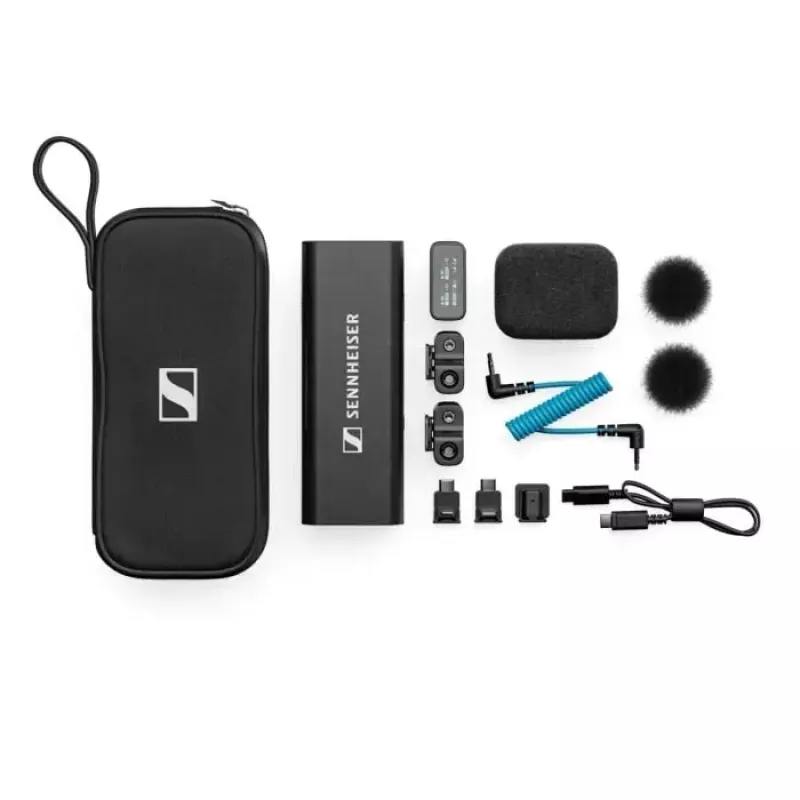 Kondensaatormikrofoni juhtmeta komplekt Sennheiser PROFILE Wireless 2-kanaliga – mitmesuunaline, 48 kHz, 245 m ulatus, 7 h aku