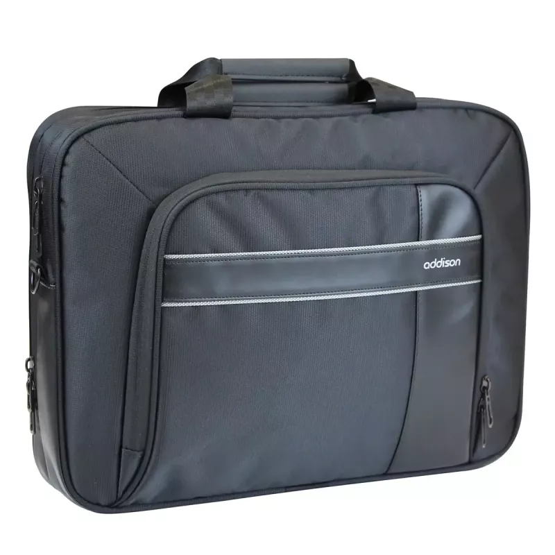 Toploader bag Addison COMPUTER CASE FOR NOTEBOOK 14.1 inch CORNELL 14 — Nailon, 362×38×245 mm, Must