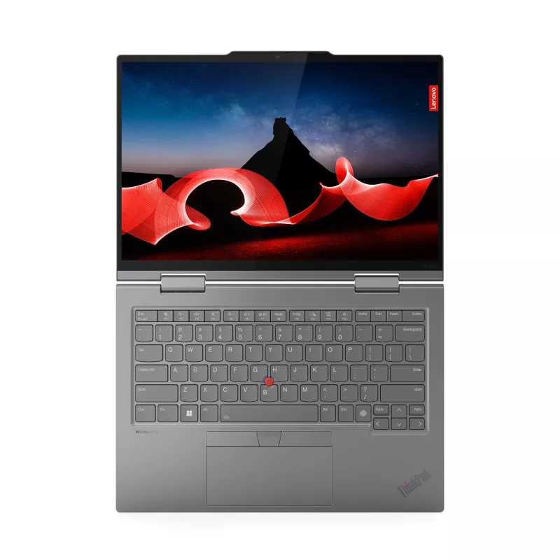 Lenovo ThinkPad X1 2-in-1 Gen 9 Intel Core Ultra 7 155U Hübriid (2-in-1) 35,6 cm (14 tolli) puuteekraan WUXGA 16 GB LPDDR5x-SDRAM 1 TB SSD Wi-Fi 6E (802.11ax) Windows 11 Pro inglise keel hall