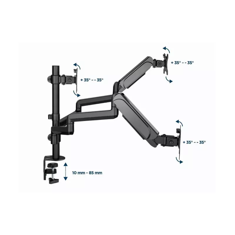 Monitor mount GEMBIRD MA-DA3-01 3-arm desk clamp/grommet for up to…