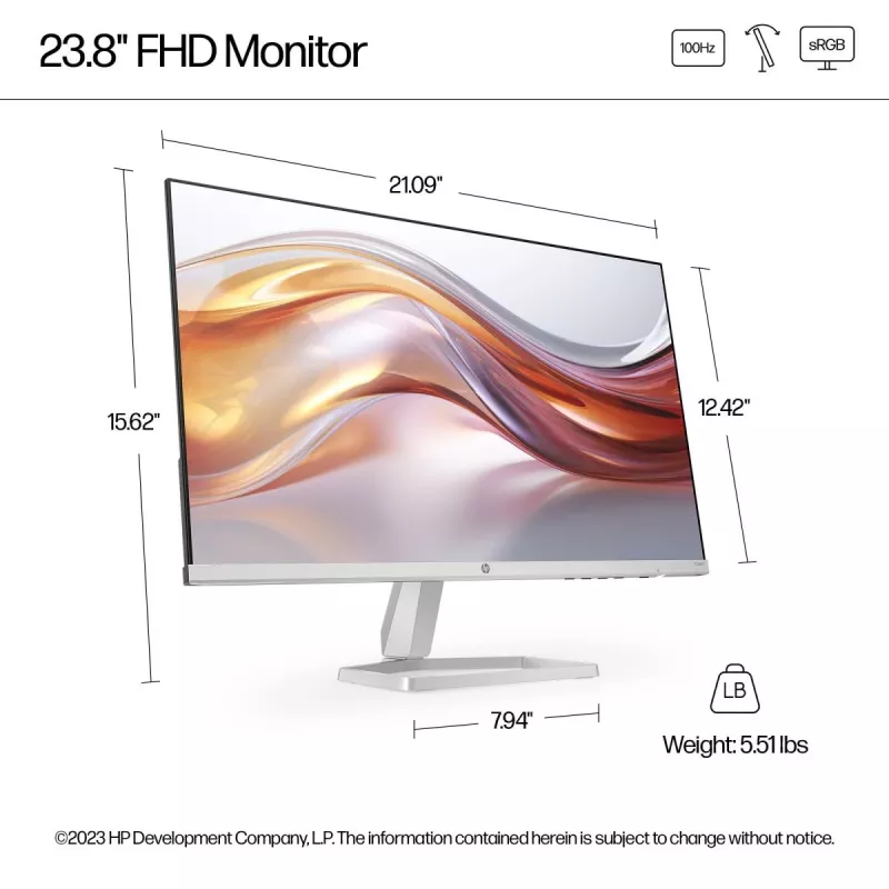 HP lauaarvuti monitor – 5. seeria 524sf – 24-tolline – 1920x1080 (FHD) – IPS
