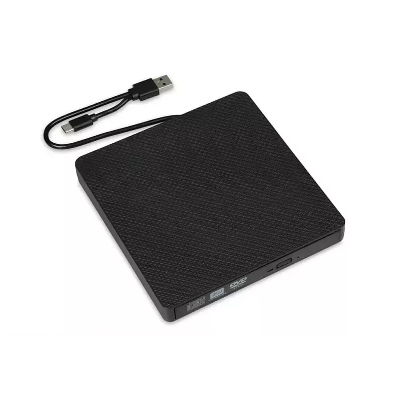 Optiline kettaseade IBOX IED03 DVD±RW USB 3.1 Gen1 (USB-C) must, salv, 24x CD / 8x DVD