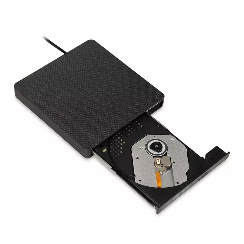 Optiline kettaseade IBOX IED03 DVD±RW USB 3.1 Gen1 (USB-C) must, salv, 24x CD / 8x DVD