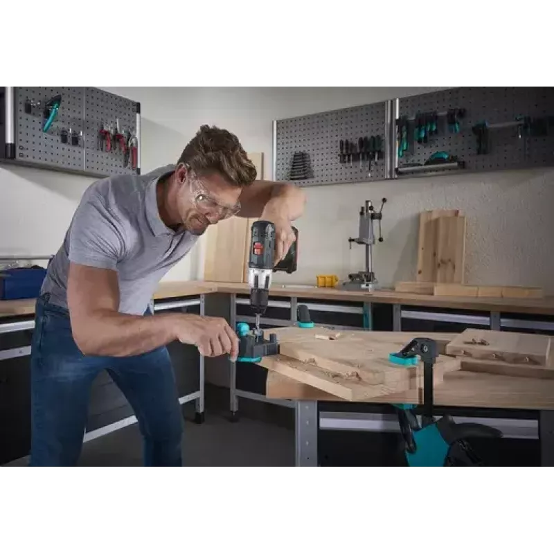 Paigaldustööriist Wolfcraft Dowelmaster tüüblinuiadele 6/8/10 mm, plaadi paksus 1,2–30 mm, plast/teras, must