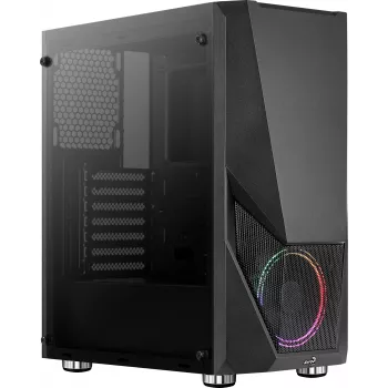PC-korpus AEROCOOL Zauron Midi Tower Must — Midi-Tower, külgaken, toetab ATX/microATX/Mini-ITX, max GPU 32,5 cm, protsessorijahuti kõrgus 166 mm, 2x 3,5-tollist sahtlit, 4x 2,5-tollist sahtlit