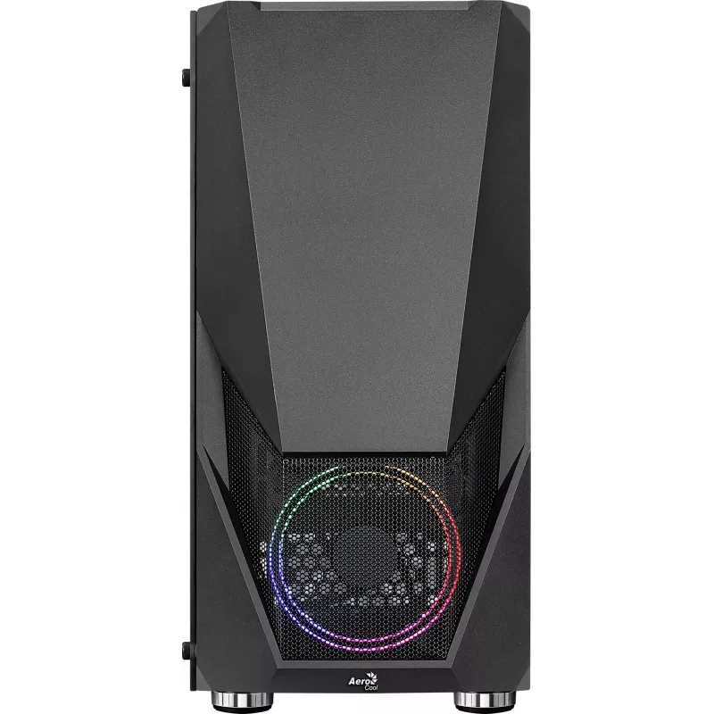 PC-korpus AEROCOOL Zauron Midi Tower Must — Midi-Tower, külgaken, toetab ATX/microATX/Mini-ITX, max GPU 32,5 cm, protsessorijahuti kõrgus 166 mm, 2x 3,5-tollist sahtlit, 4x 2,5-tollist sahtlit