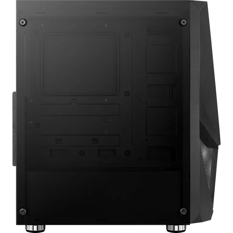 PC-korpus AEROCOOL Zauron Midi Tower Must — Midi-Tower, külgaken, toetab ATX/microATX/Mini-ITX, max GPU 32,5 cm, protsessorijahuti kõrgus 166 mm, 2x 3,5-tollist sahtlit, 4x 2,5-tollist sahtlit
