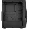 PC-korpus AEROCOOL Zauron Midi Tower Must — Midi-Tower, külgaken, toetab ATX/microATX/Mini-ITX, max GPU 32,5 cm, protsessorijahuti kõrgus 166 mm, 2x 3,5-tollist sahtlit, 4x 2,5-tollist sahtlit