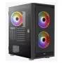 PC Midi Tower korpus AEROCOOL Graphite‑G‑BK‑v2 — Must, ATX/Micro‑ATX/Mini‑ITX, ees 2×140mm+tagumine 1×140mm
