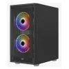 PC Midi Tower korpus AEROCOOL Graphite‑G‑BK‑v2 — Must, ATX/Micro‑ATX/Mini‑ITX, ees 2×140mm+tagumine 1×140mm