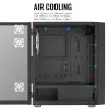 PC Midi Tower korpus AEROCOOL Graphite‑G‑BK‑v2 — Must, ATX/Micro‑ATX/Mini‑ITX, ees 2×140mm+tagumine 1×140mm