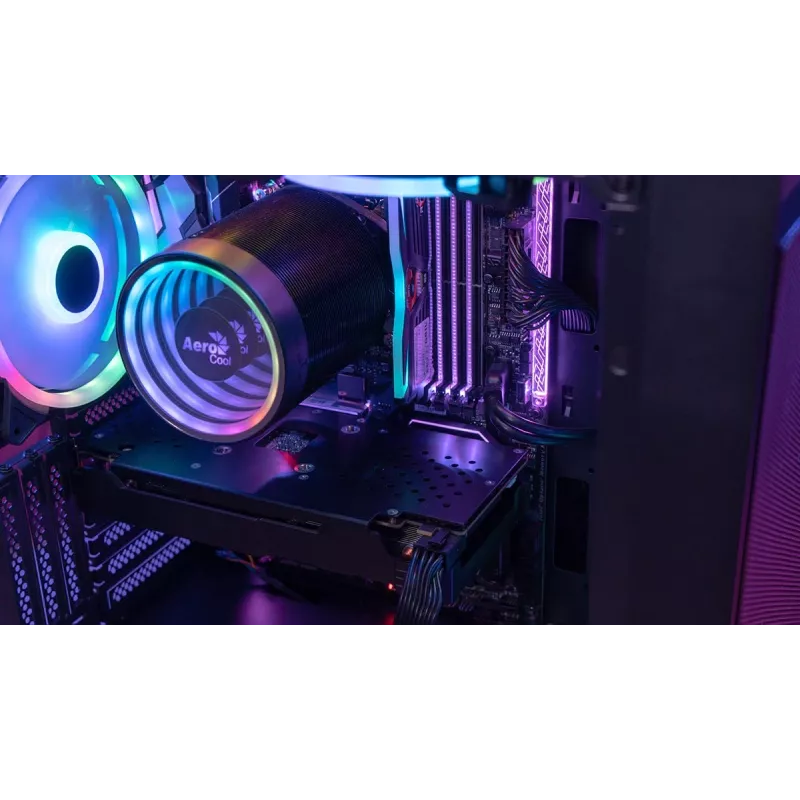 PC Midi Tower korpus AEROCOOL Graphite‑G‑BK‑v2 — Must, ATX/Micro‑ATX/Mini‑ITX, ees 2×140mm+tagumine 1×140mm