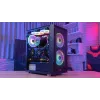 PC Midi Tower korpus AEROCOOL Graphite‑G‑BK‑v2 — Must, ATX/Micro‑ATX/Mini‑ITX, ees 2×140mm+tagumine 1×140mm