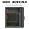 Arvutikorpus AEROCOOL Raider Mini G V3 Mini-ITX / microATX, must, külgaken, roheline LED, max GPU 285 mm, protsessorijahuti 159 mm