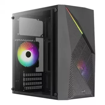 Arvutikorpus AEROCOOL Raider Mini G V3 Mini-ITX / microATX, must, külgaken, roheline LED, max GPU 285 mm, protsessorijahuti 159 mm