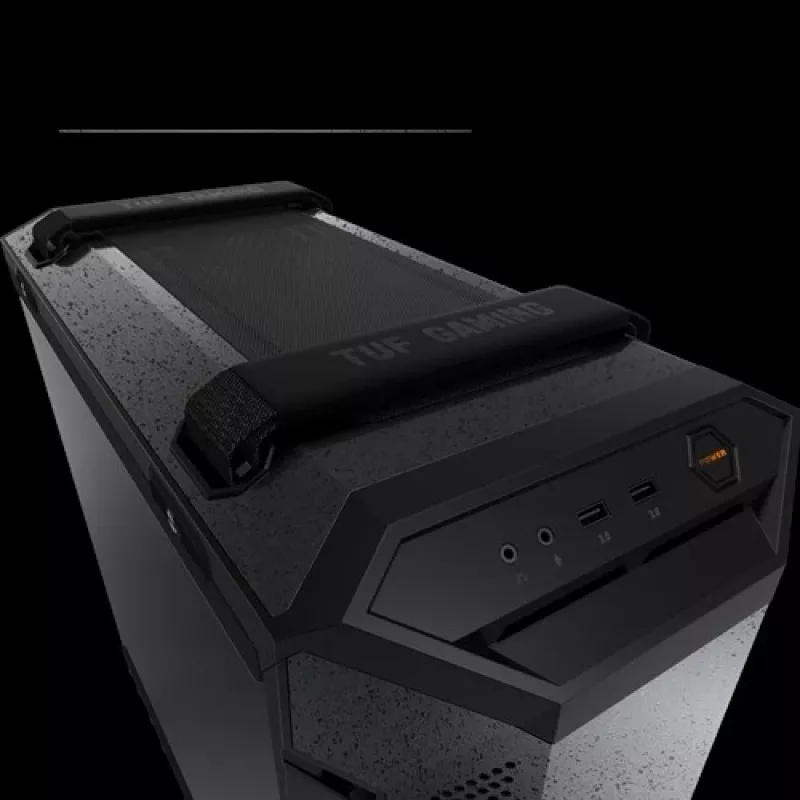 PC-korpus ASUS TUF Gaming GT501 Midi Tower — Must, toetab ATX/Micro‑ATX/Mini‑ITX/E‑ATX, 3x120mm ees, 1x140mm taga, 42 cm GPU, 18 cm CPU jahuti