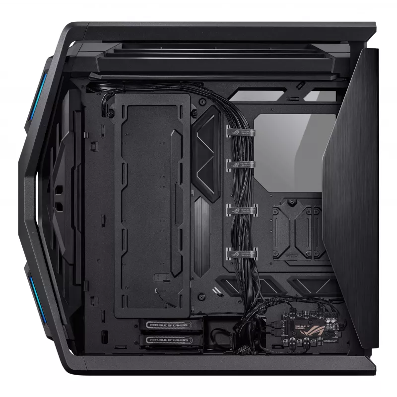 Arvutikorpus ASUS ROG Hyperion GR701 BTF Edition Torn — must, karastatud klaas, E-ATX/ATX/mikroATX tugi, 46 cm GPU, 420 mm ülemine radiaator