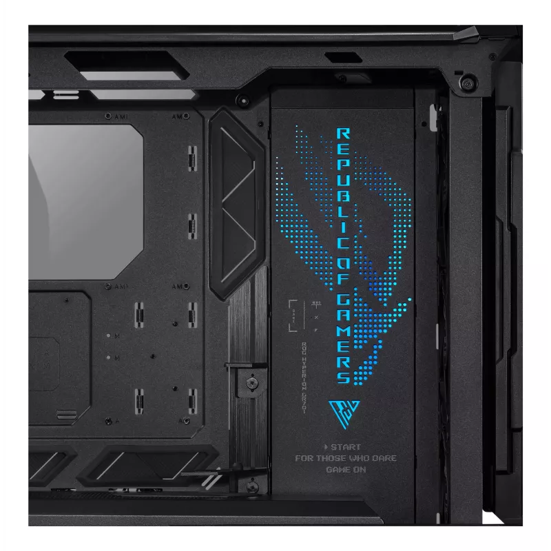 Arvutikorpus ASUS ROG Hyperion GR701 BTF Edition Torn — must, karastatud klaas, E-ATX/ATX/mikroATX tugi, 46 cm GPU, 420 mm ülemine radiaator