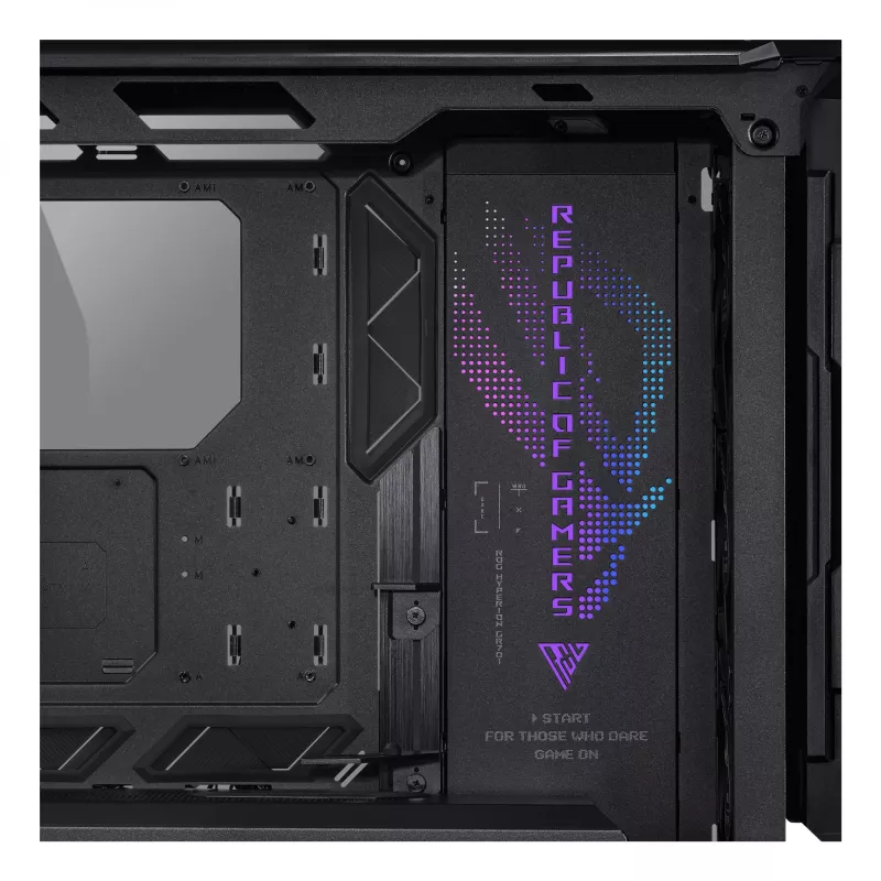 Arvutikorpus ASUS ROG Hyperion GR701 BTF Edition Torn — must, karastatud klaas, E-ATX/ATX/mikroATX tugi, 46 cm GPU, 420 mm ülemine radiaator