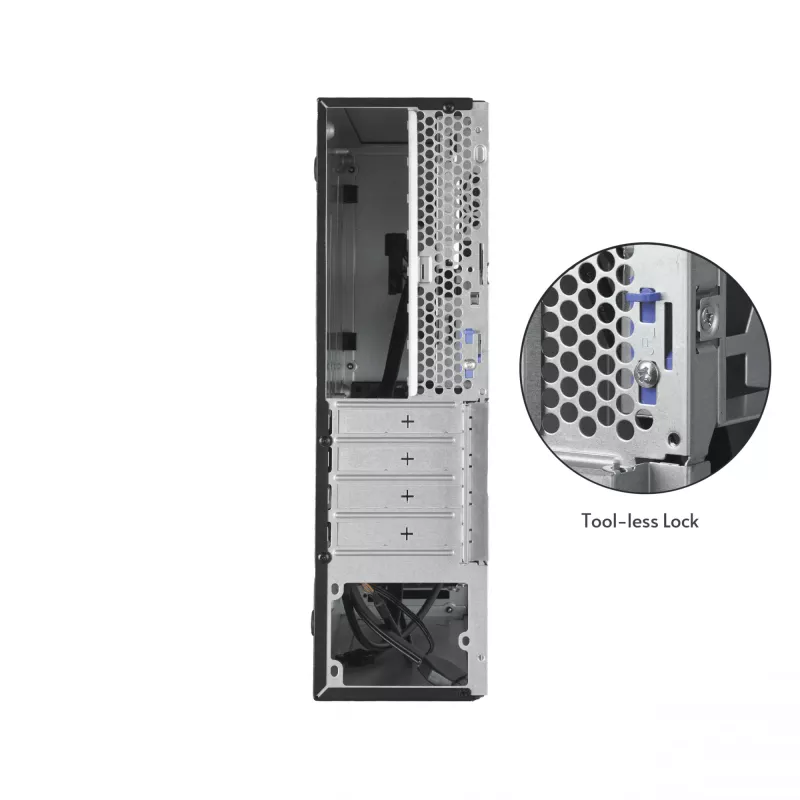 Arvutikorpus CHIEFTEC BE-10B-300 Small Form Factor must, microATX, 300 W toiteplokk, 22 cm GPU