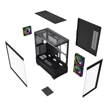 Arvutikorpus GEMBIRD Fornax X550, ATX, must