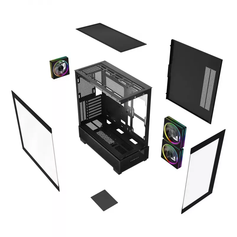Arvutikorpus GEMBIRD Fornax X550, ATX, must