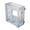 PC Case MODECOM HORIZON FLOW MIDI Valge — Midi-Tower, ARGB, karastatud klaas, micro ATX, USB-C, 3x140mm ees, 1x140mm taga, GPU kuni 400 mm, CPU jahuti kõrgus 172 mm