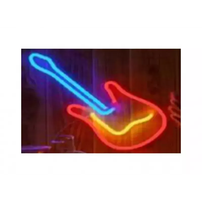LED-neoonmärk ActiveJet AJE-NEON GUITAR mitmevärviline USB 5V, 240×176×20 mm, pinnale paigaldatav