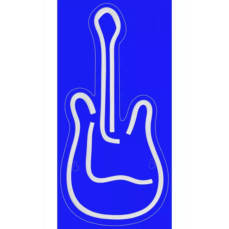 LED-neoonmärk ActiveJet AJE-NEON GUITAR mitmevärviline USB 5V, 240×176×20 mm, pinnale paigaldatav