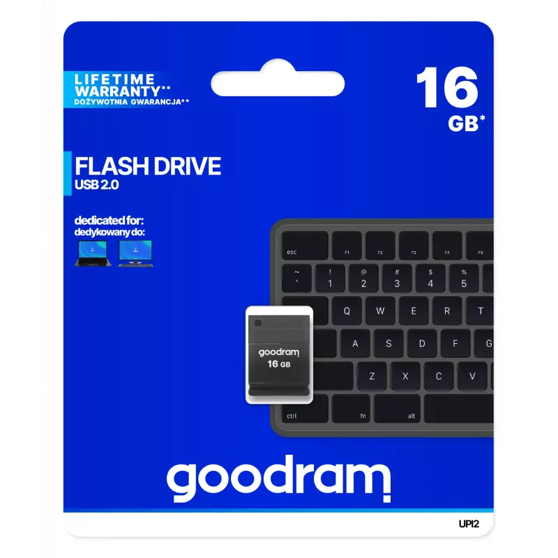 Goodram UPI2 USB-mälupulk 16 GB USB Type-A 2.0 Must