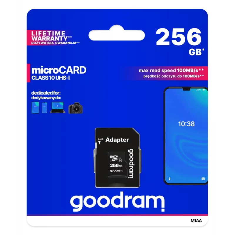 Goodram M1AA 256 GB MicroSDXC UHS-I Class 10