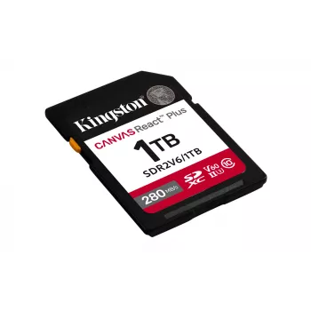 Kingston Technology 1TB Canvas React Plus SDXC UHS-II 280R/150W U3 V60 Full HD/4K jaoks