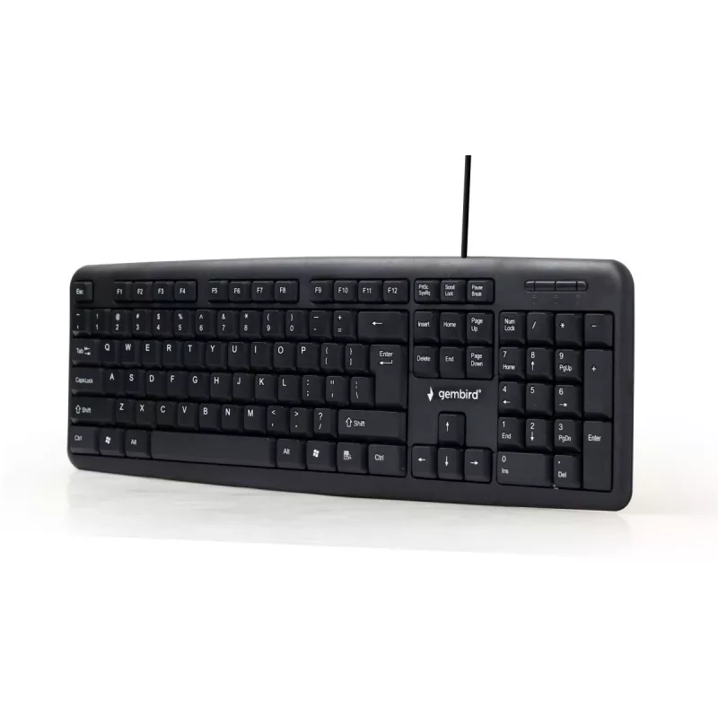 GEMBIRD KB-U-103 Standard – klaviatuur – juhtmega USB – must – Qwerty US/Int'l