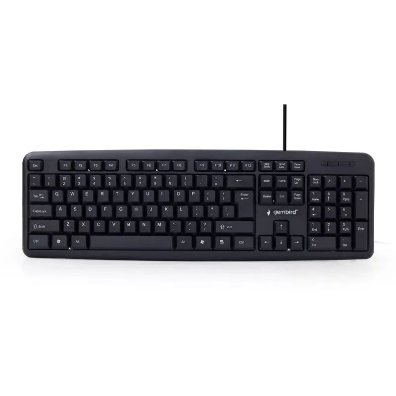 GEMBIRD KB-U-103 Standard – klaviatuur – juhtmega USB – must – Qwerty US/Int'l