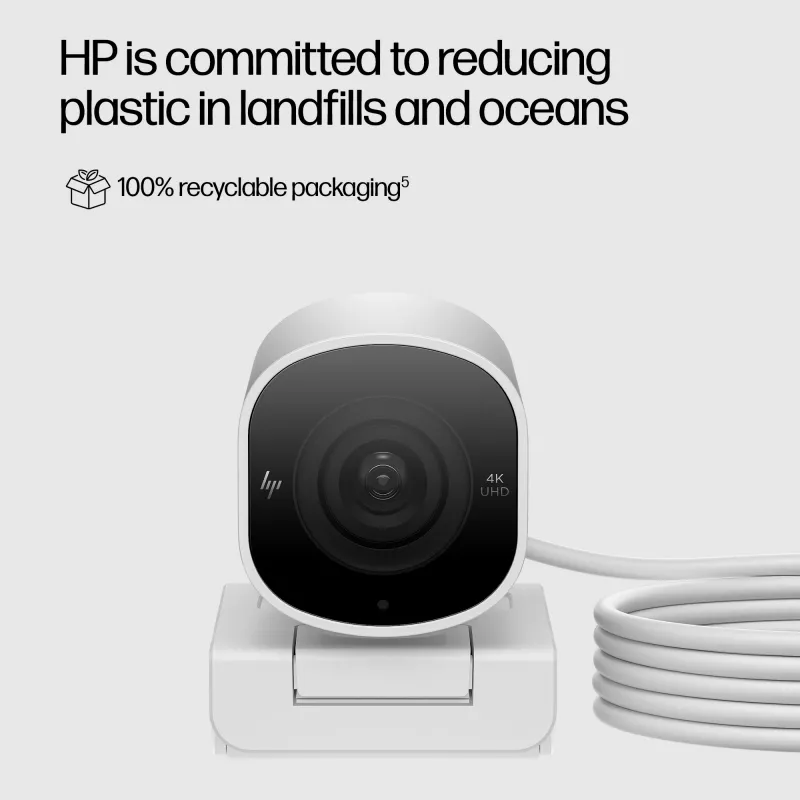 HP 960 4K voogedastus veebikaamera, 8 MP, 3840 x 2160 pikslit, 4K Ultra HD, 30 kaadrit/s, 5x, Home