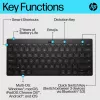 HP 350 kompaktne mitme seadmega Bluetooth-klaviatuur, juhtmevaba, Bluetooth, mehaaniline, QWERTY, must