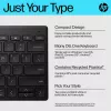 HP 350 kompaktne mitme seadmega Bluetooth-klaviatuur, juhtmevaba, Bluetooth, mehaaniline, QWERTY, must