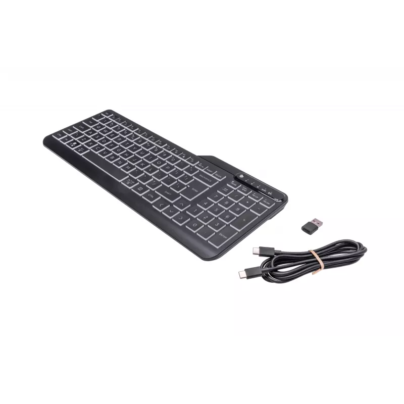 HP 400 taustvalgustusega juhtmega klaviatuur, täissuuruses (100%), juhtmega, USB, mehaaniline, QWERTY, must