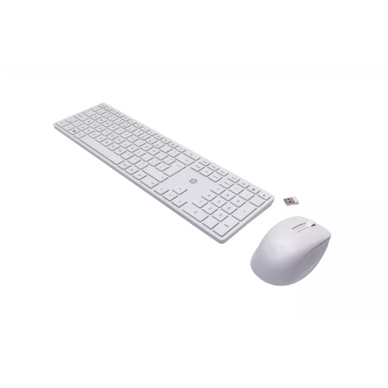 HP 650 juhtmevaba klaviatuuri ja hiire komplekt, juhtmevaba, RF-juhtmevaba, membraan, QWERTY, valge, hiir kaasas