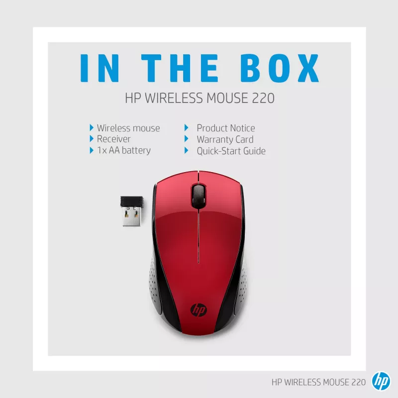 HP Wireless hiir 220 (Sunset Red)