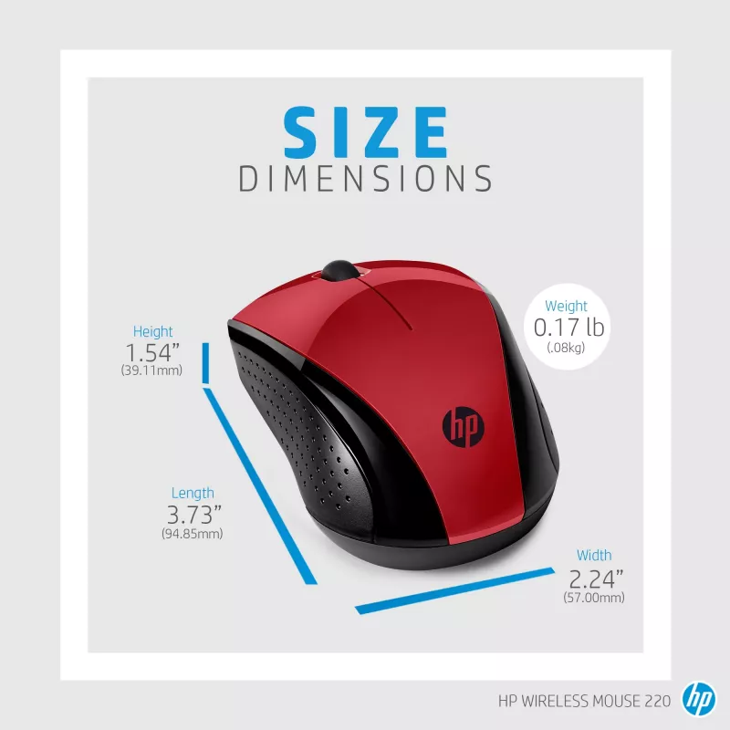 HP Wireless hiir 220 (Sunset Red)
