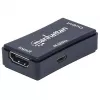 AV repiiter Manhattan HDMI Repeater 4K@60Hz, 1xHDMI sisend/väljund, 600 MHz ribalaius, kuni 40 m, toide mikro-USB kaudu, must