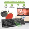 Techly ICTB9801TB klaviatuur Universaalne RF traadita + Bluetooth QWERTY USA inglise Must