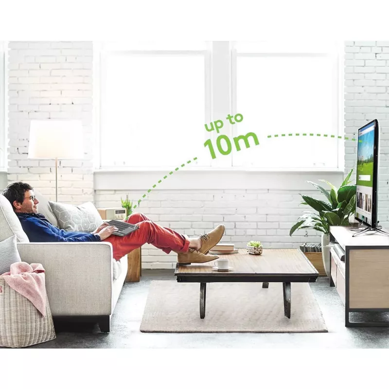 Techly ICTB9801TB klaviatuur Universaalne RF traadita + Bluetooth QWERTY USA inglise Must