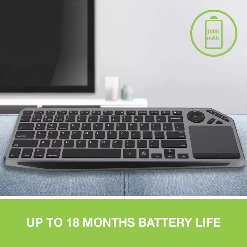Techly ICTB9801TB klaviatuur Universaalne RF traadita + Bluetooth QWERTY USA inglise Must