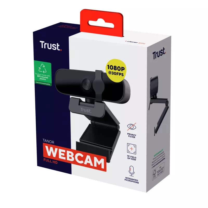 Trust Tanor veebikaamera 1920 x 1080 pikslit USB must